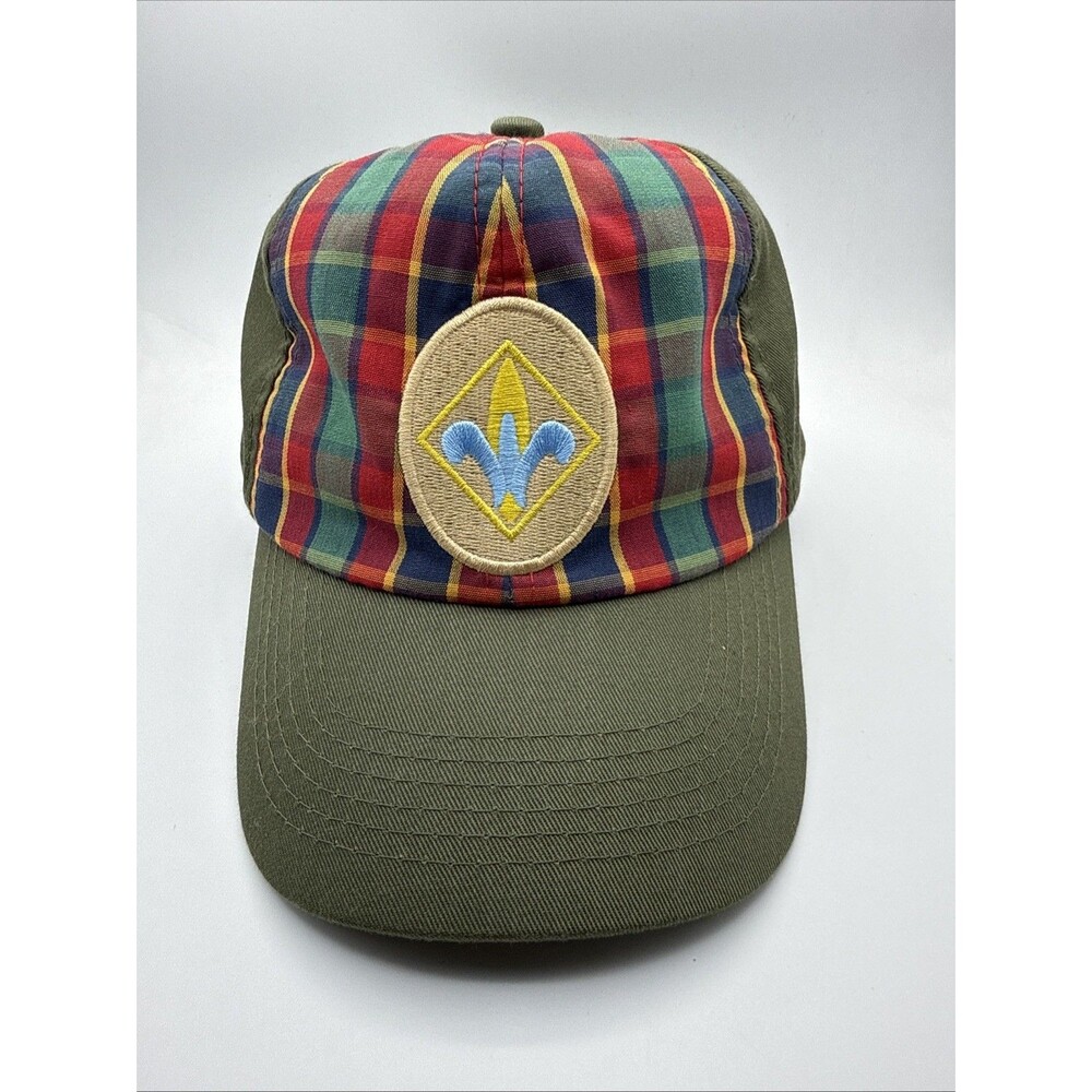 Webelos Cub Scout Hat/Cap S/M Boy Scouts of America BSA Green/Red Plaid